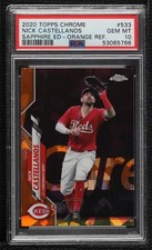2020 Chrome Sapphire Edition Orange 1/25 Nick Castellanos #533 PSA 10 GEM MT 1o2