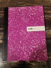 Office Depot 4 Composition Books, 7-1/2" x 9-3/4", Wide Ruled, 100 Sheets each. 