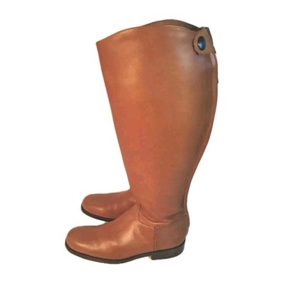 Alberto Fasciani Handmade Leather Tall Boots Brown Sz 7.5 Us Made In Italy