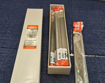 (QTY 6) Crescent Nicholson 03764NN: 12'' Flat Double Cut Bastard File - Steel