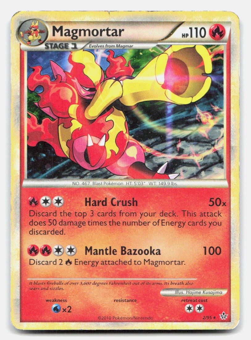 Magmortar 2/95 Holo Rare HGSS Unleashed Pokemon DMG