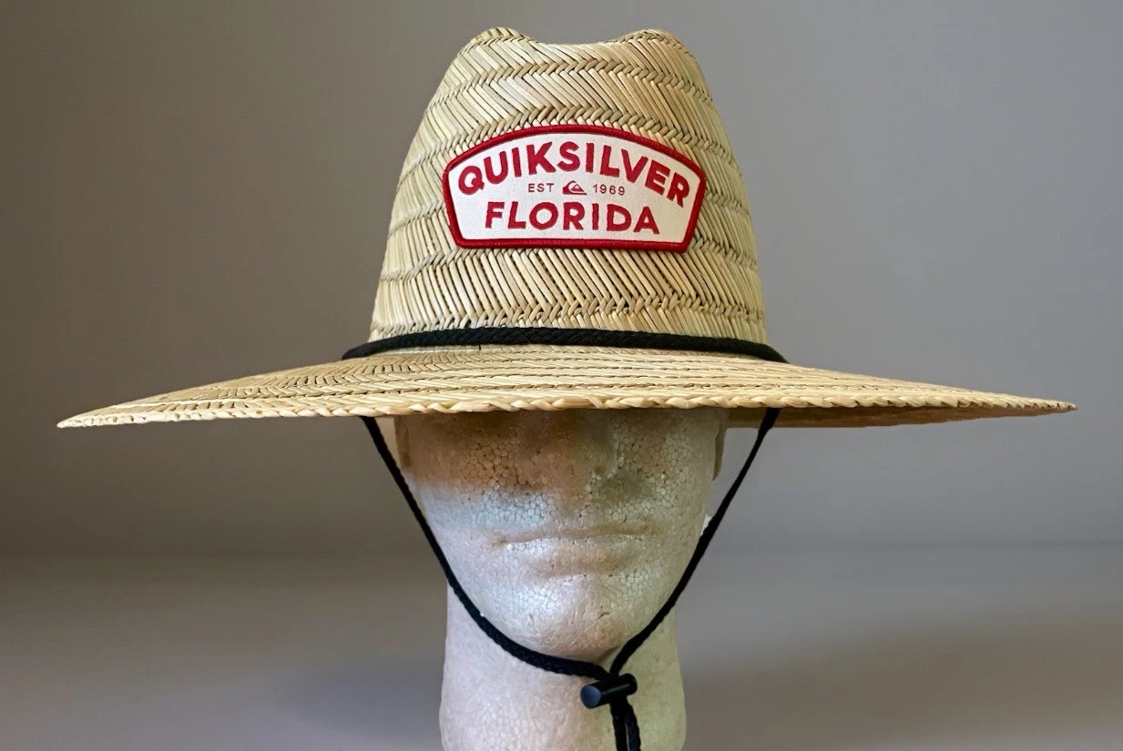 QUICKSILVER Est 1969 FLORIDA Lifeguard Beach Sun Hat Wide Brim Straw L/XL
Opens in a new window or t