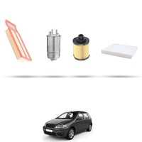 Hoffcar Set Service - 4 Filter FüR Fiat Punto Iii 1.3 D 55Kw Von 2005