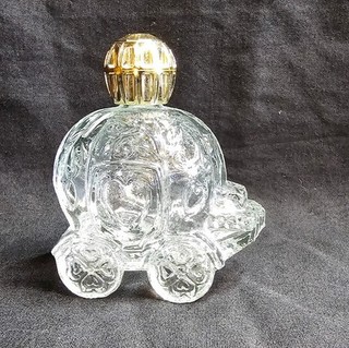 Vintage Avon "Magic Pumpkin Coach" Clear Glass Cologne bottle