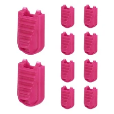 Zipper Pull Tabs Cord End Tips Shoelace End Clips - (10 Pack, Rose Red)