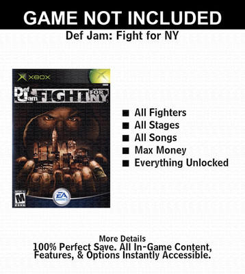 Def Jam: Fight for NY  100% Complete All Xbox USB Saves