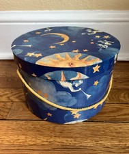 Vintage Celestial Sun And Moon Hat Box From T...