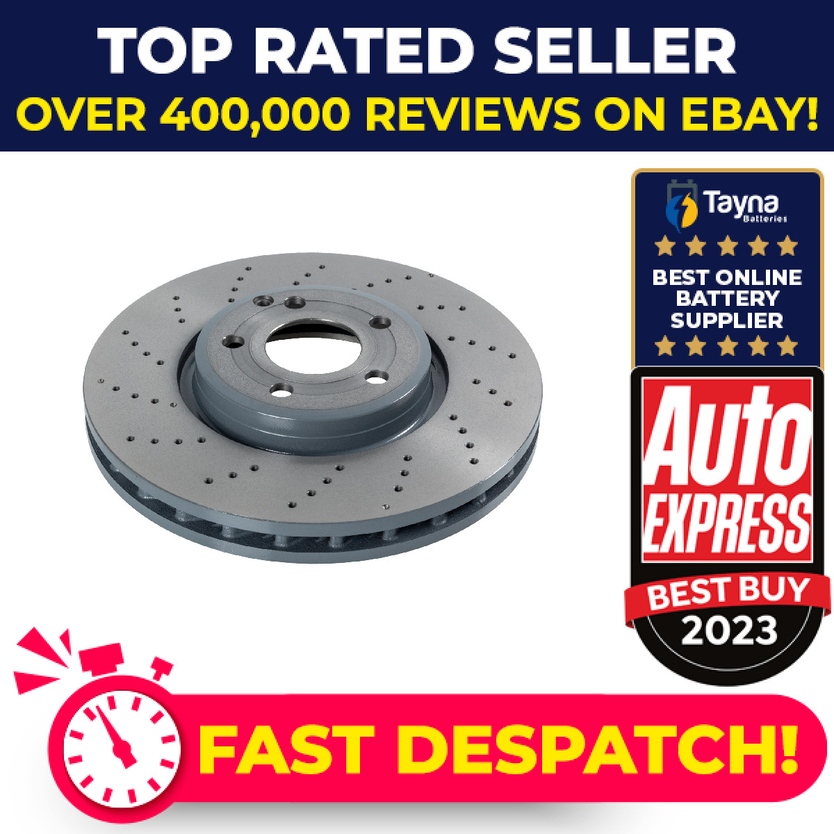 2x Brake Discs Pair Vented fits MERCEDES CLS220 C218, X218 2.2D Front 14 to 17