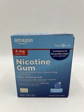 Amazon Basic Nicotine Replacement Gum 4mg 160 Pieces mint freeze NEW Exp. 9/27