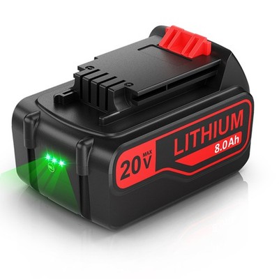Pack 8.0Ah 20Volt LB2X4020 Battery FOR Black&Decker 20V MAX Lithium LBXR20 LBX20