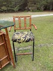 Rattan Bamboo Bar & 2 Stools Glass Top — photo 5