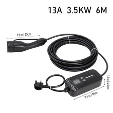Electric Vehicle Car Charger 6M/10M 13A Cable Type 2 UK Plug 3 Pin EV Charging