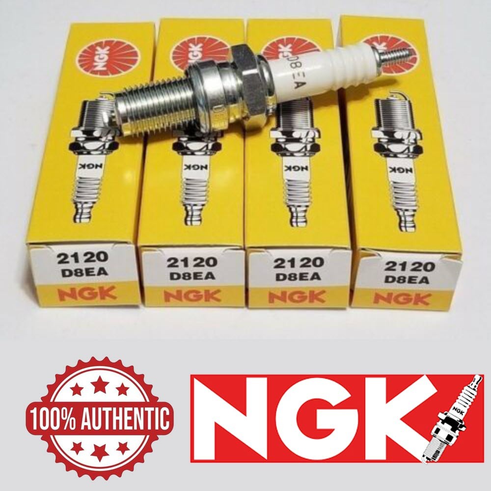 NGK Standard Spark Plugs - Part #2120 - D8EA - Threaded Stud - Pack of 4
