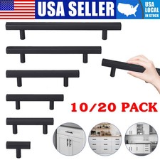 10/20 Packs Modern Square Cabinet Handles Drawer Pulls Matte Black T Bar Pulls