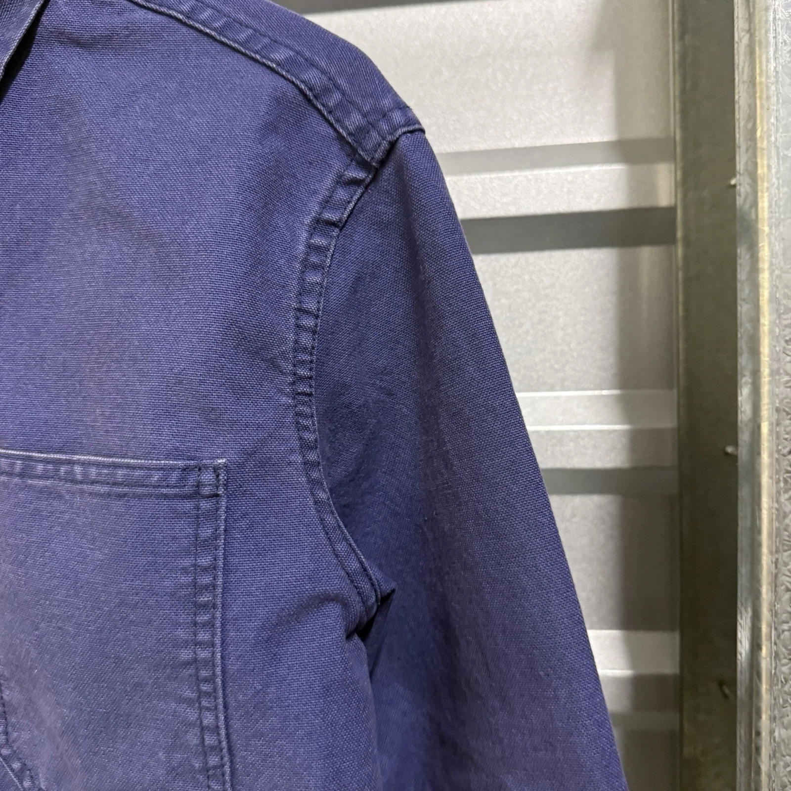 Imogene + Willie Jack Jacket French Blue Cotton Canvas Chore Coat Men’s XS USA - product detail image 4