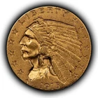 1915 G$2.50 Indian Head Gold Quarter Eagle - AU - SKU-G5380