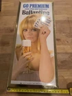 Rare 1967 Factory Metal Sample Ballantine Beer Sign Premium Vintage HTF Union AD