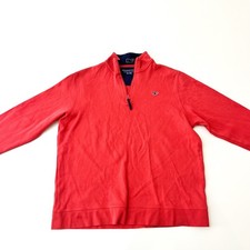 Vineyard Vines Boys Red Quarter Zip Sweater Size Youth XL 18 Cotton