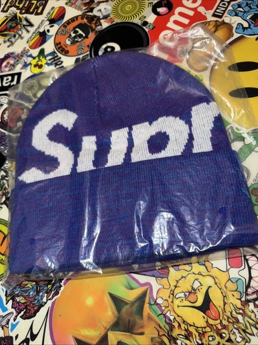 Bonnet Supreme Big Logo FW21 bleu statique