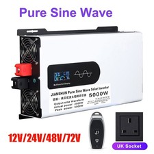 12V to 240V Off Grid 5000W 8000W 12000W Pure Sine Wave Solar Inverter 24V 48V UK