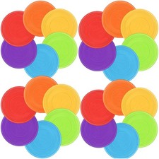 24Pcs Kids Flying Disc 7 Inch Silicone Flying Disks Bulk for Children Dogs Ou...