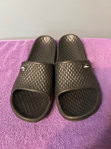 Black Crane slip on sandals 10