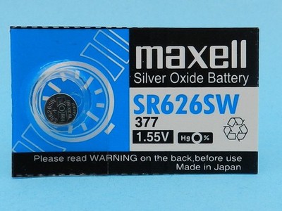 MAXELL  377  SR626SW  Watch Battery  1Pc  EXP.  2030