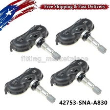 4Pcs 42753-SNA-A830 TPMS Tire Pressure Monitoring Sensor For Honda Civic CR-Z