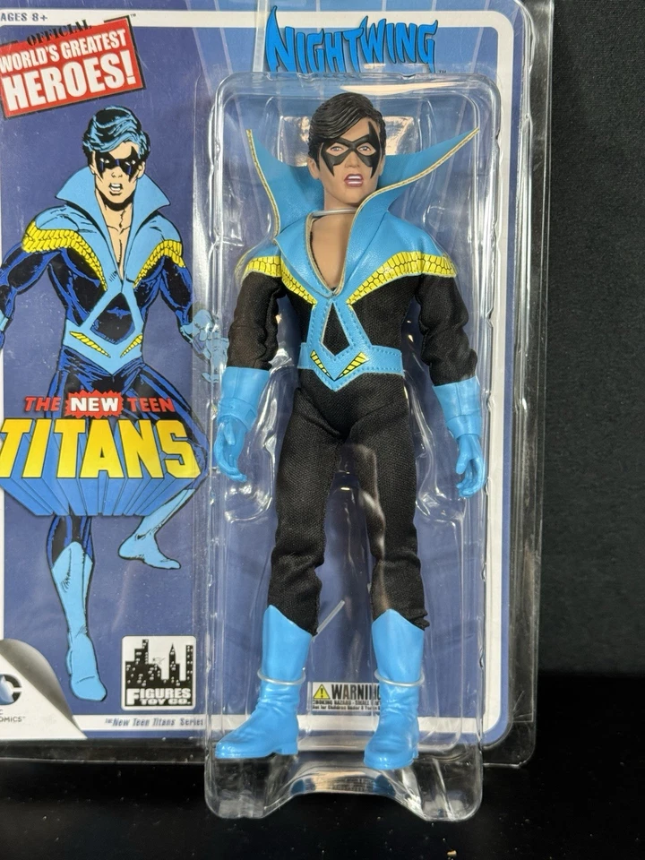 DC Comics New Teen Titans NIGHTWING 8" Retro Mego-Style Action Figure • NEW - Изображение 4 из 4