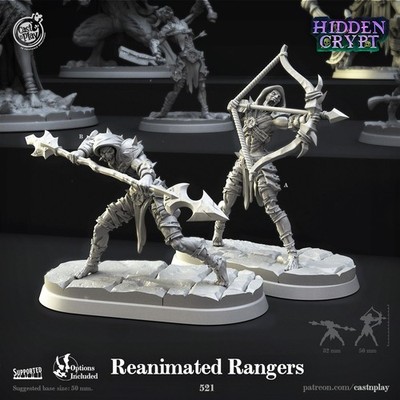 Reanimated Rangers Undead Skeleton Rogue Fighter Miniature | D&D DnD