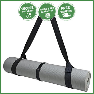 ADJUSTABLE YOGA MAT STRAP CARRIER Thick Wide Travel Gym Carrying Dual Function