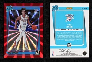 2021-22 Panini Donruss Rated Rookie Holo Red Laser /99 Tre Mann #218 Rookie RC