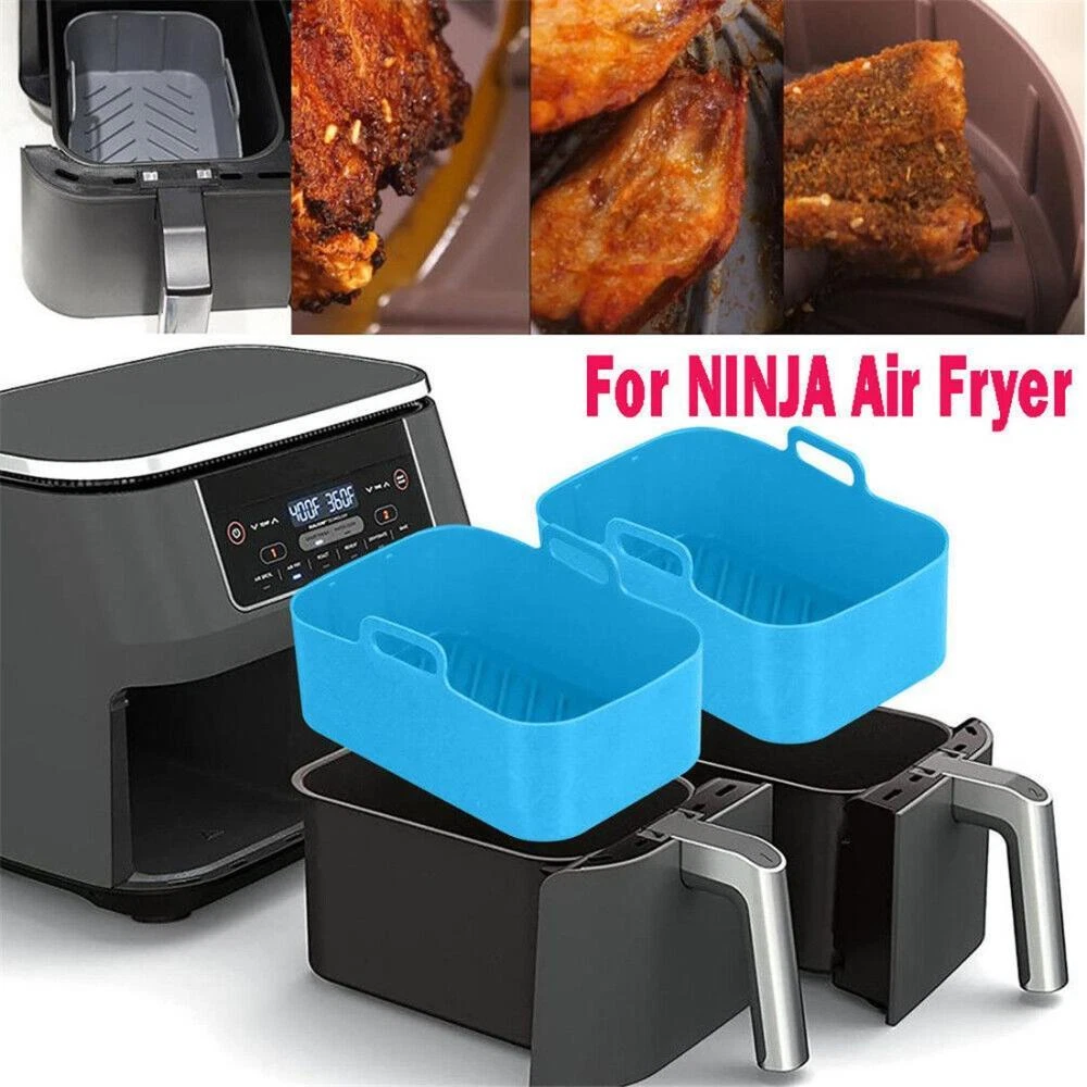 Silicone Pot Baking Basket Heating Baking Pan Tray For NINJA Air Fryer