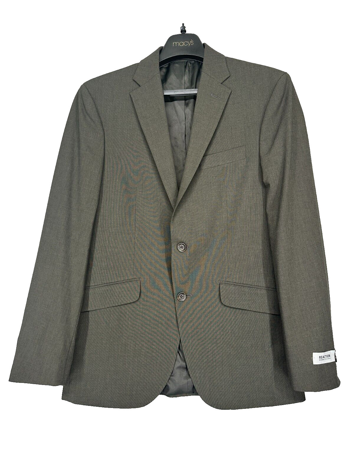 Kenneth Cole Reaction Suit Jacket Men Size 38R Dark Gray Sli