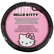 Hello Kitty Character Print Steering Wheel Cover Black Hello Kitty Character Print Steering Wheel Cover Black
