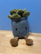Succulent Plush Toy Decoration Potted Flowers Soft Plant 10"