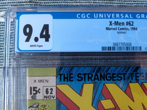 X-Men #62 CGC 9.4 White Pages JC Penny Marvel Vintage Pack Reprint - Picture 2 of 7