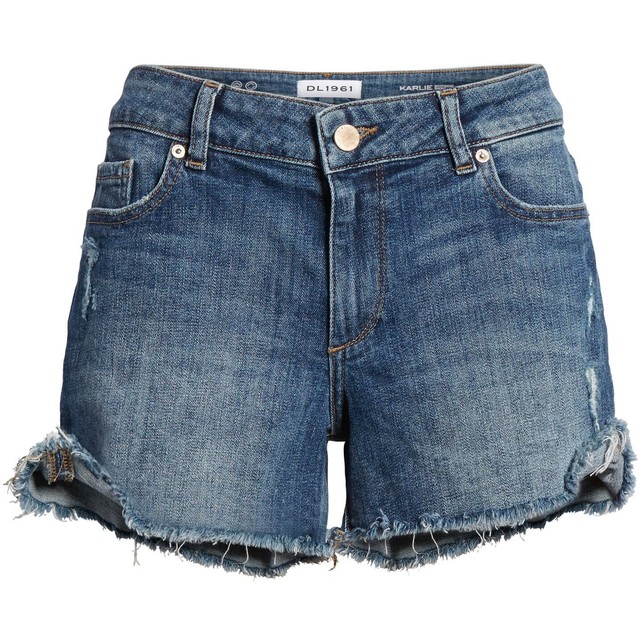 Karlie Cutoff Denim Boyfriend Shorts 