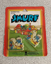 1982 Peyo Smurf Vintage Hair Barrettes Brand Ponytail Holders New Sealed Vintage