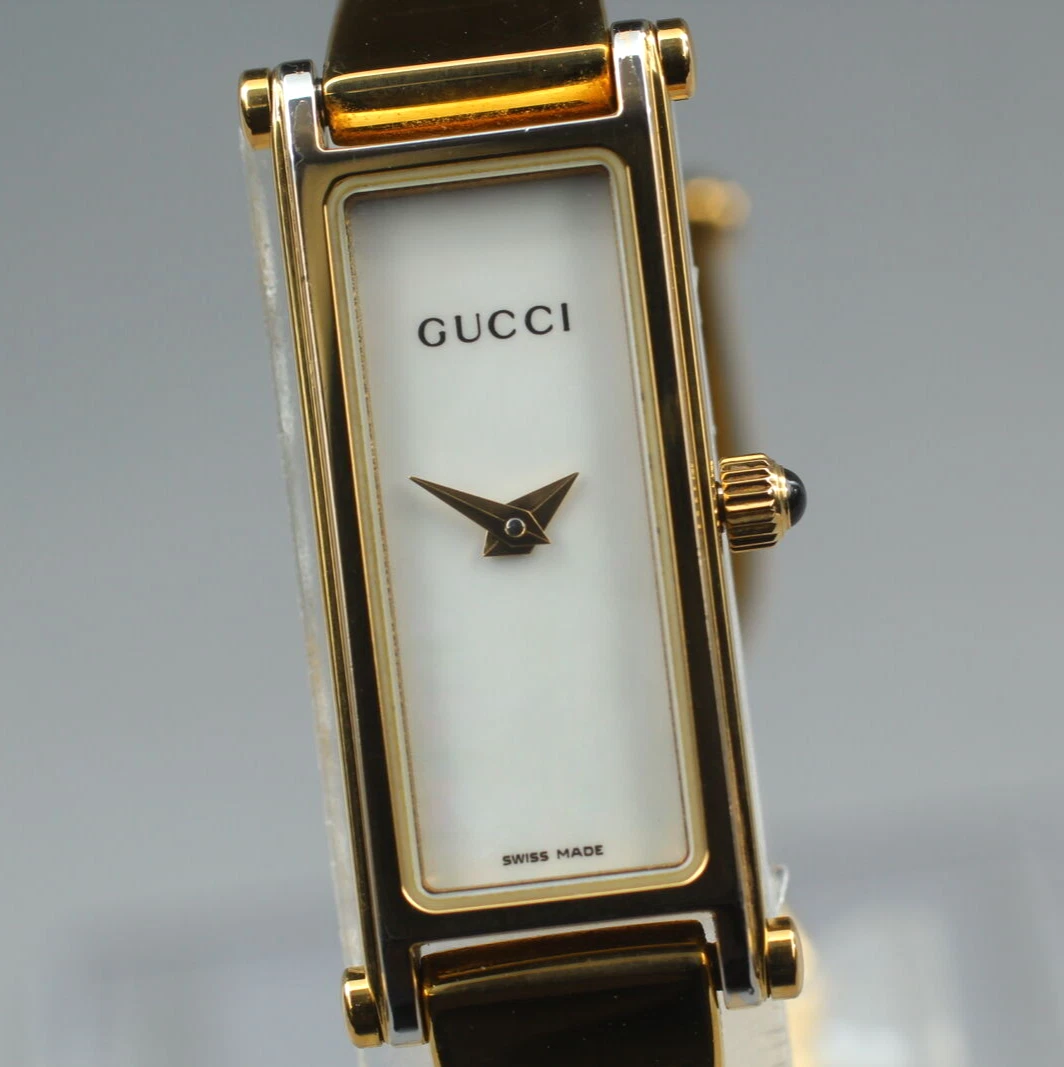Montre femme vintage [Exc+5] GUCCI 1500L cadran blanc coque Qz du JAPON
