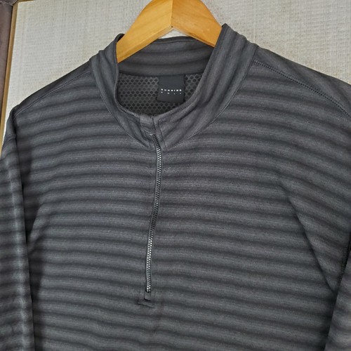 DUNNING Size 2XL Mens 1/4 Zip Lightweight Breathable Wind Shirt Black/Gray Golf - Picture 11 of 15