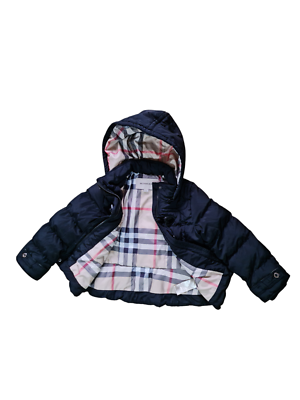 Burberry Hooded Puffer Jacket coat nova check for girls Size 5Y