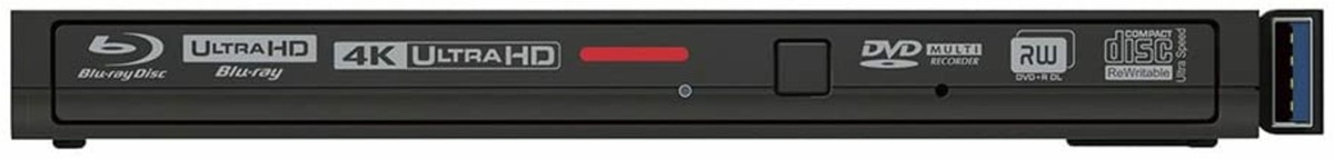 Buffalo UHD BD Portable Blu-ray Drive - Black (BRUHD-PU3-BK) for