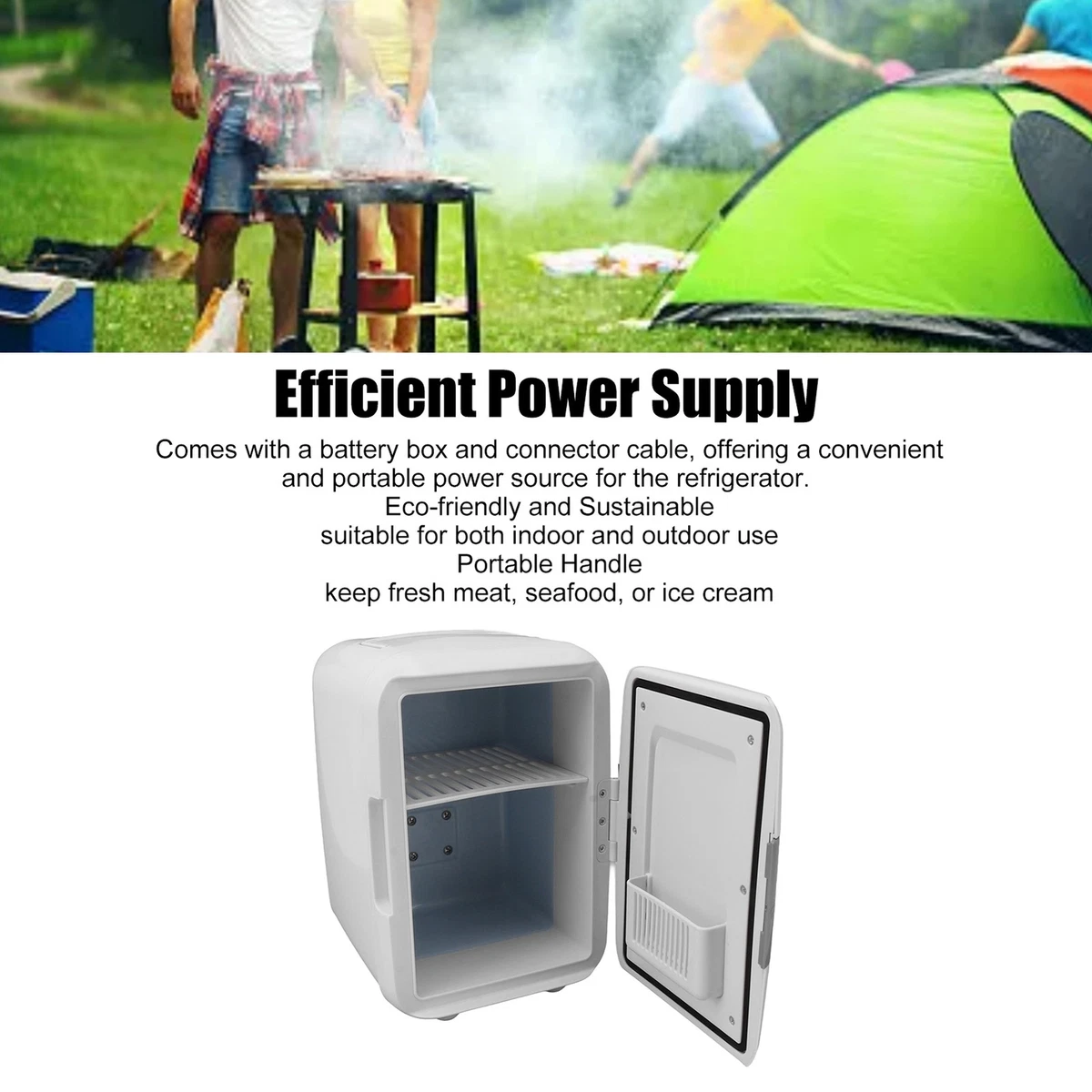 Mini Fridge 50W Monocrystalline Solar Panel DC18V Car Refrigerator