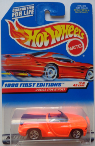 1998 Hot Wheels First Edition Dodge Sidewinder 3/45 (Card Variant) - Picture 1 of 2