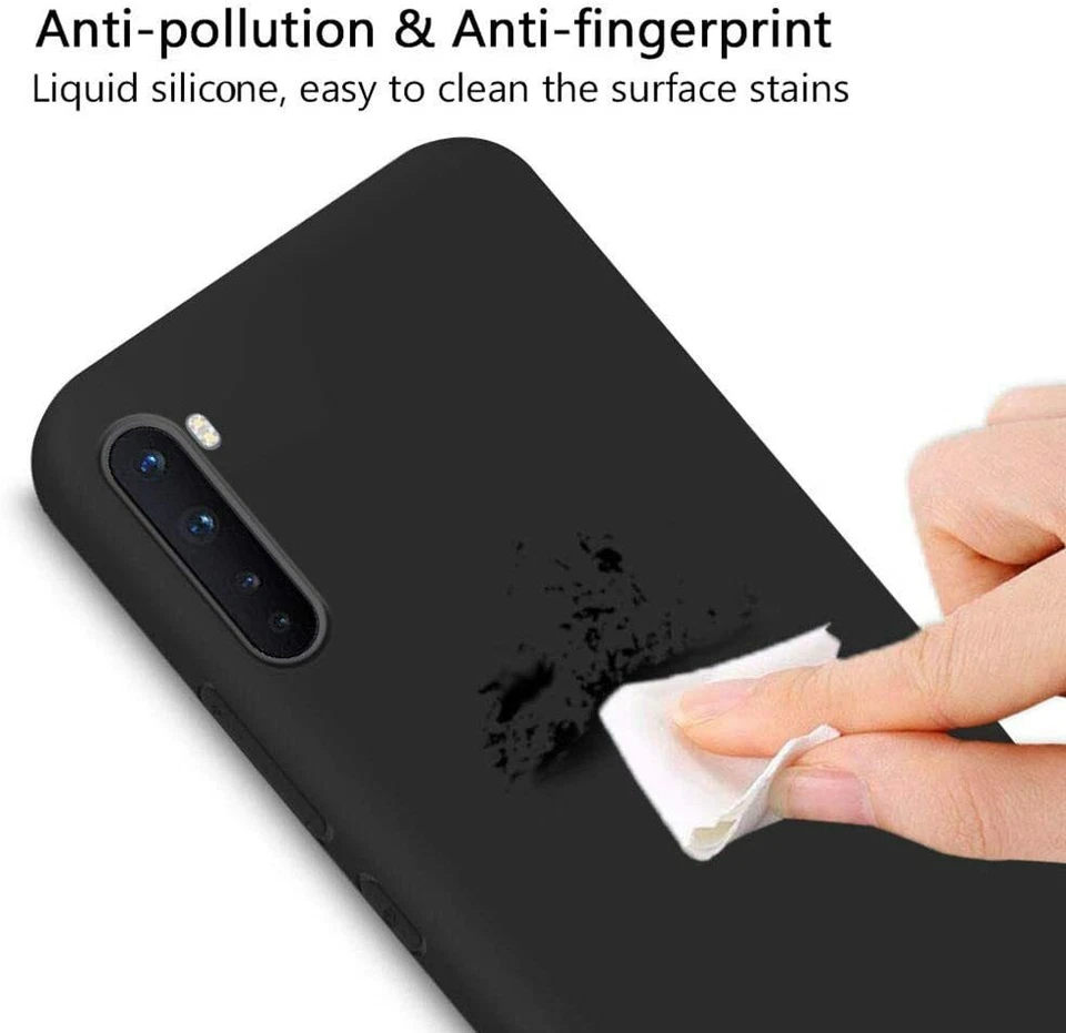 COVER CUSTODIA + PELLICOLA VETRO TEMPERATO PER OnePlus NORD 5G NERO OPACO - Immagine 2 di 4