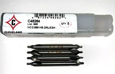 CLEVELAND DRILL/ COUNTERSINK COMBINATION C46264 #2 DRILL 5/64" DRILL LOT OF 4*