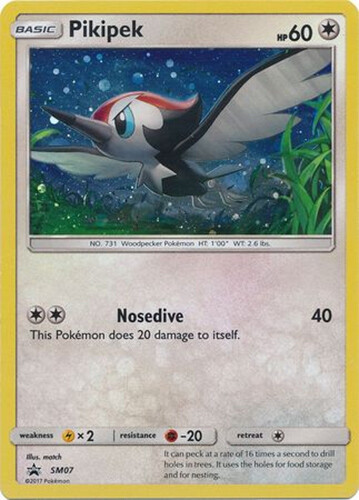 Pokemon Card Promo #SM07 - PIKIPEK (holo-foil) - NM/Mint