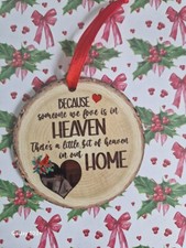 Image of Personalised Photo Remembrance Bauble Tree Decoration Plaque Memorial Gifts