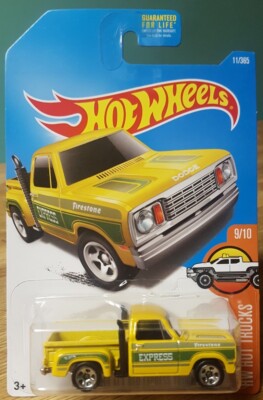 Hot Wheels 1978 Dodge Lil Red Express Pickup Truck Yellow
